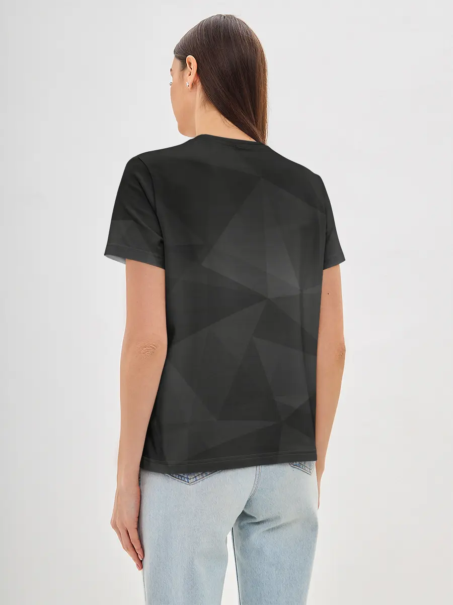 Женская базовая футболка / Fortnite Black Abstract