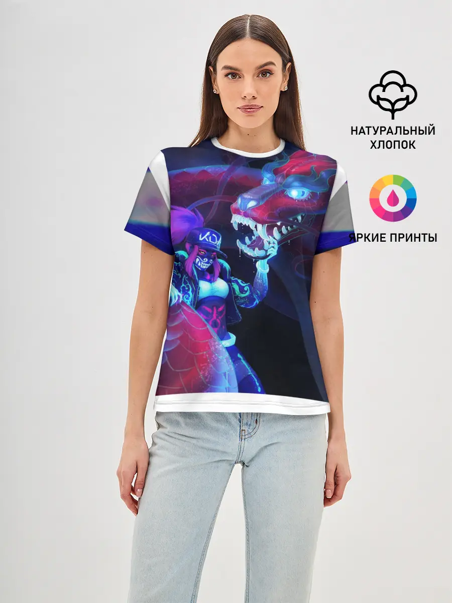 Женская базовая футболка / League of legends Akali KDA