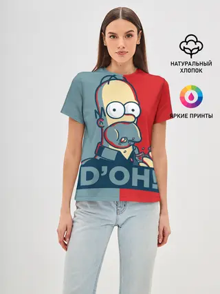 Женская базовая футболка / Homer Simpson