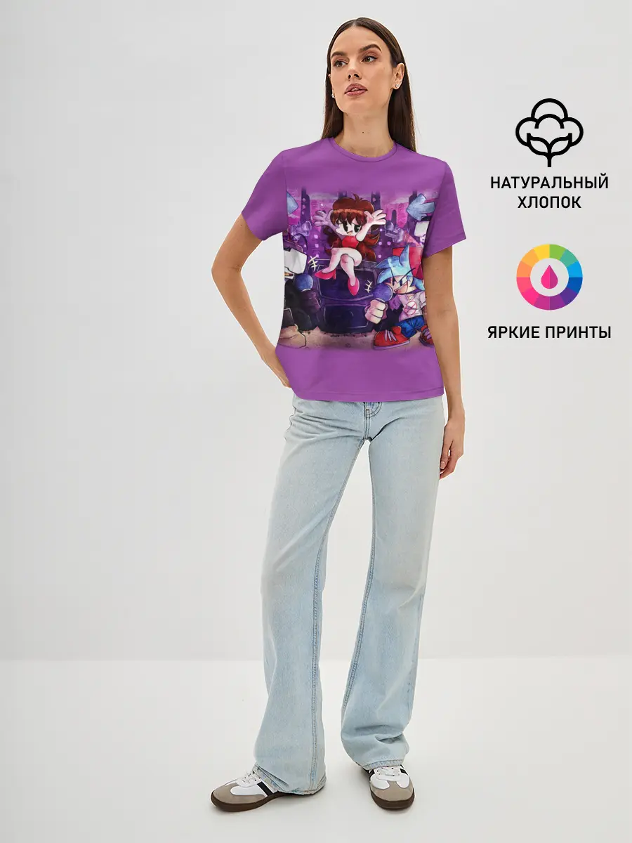 Женская базовая футболка / Friday Night Funkin рисунок