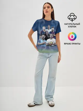 Женская базовая футболка / Звезды футбола