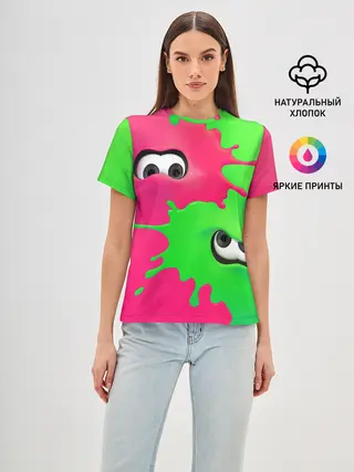 Женская базовая футболка / Splatoon 2