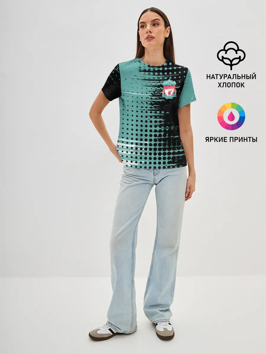 Женская базовая футболка / Liverpool / Ливерпуль.