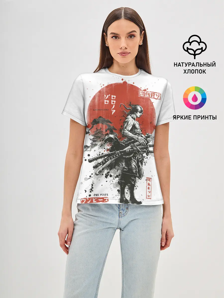 Женская базовая футболка / ONE PIECE ZORO Roronoa SAMURAI