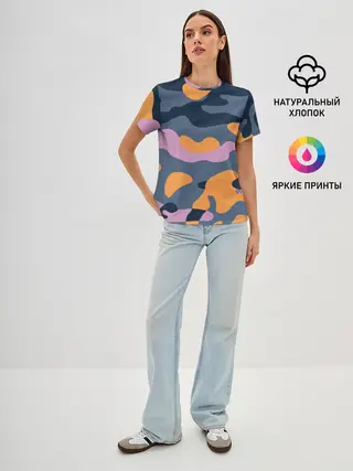 Женская базовая футболка / Спортивный милитари