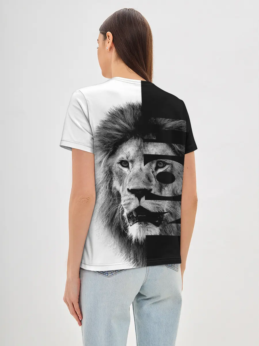 Женская базовая футболка / Лев царь зверей