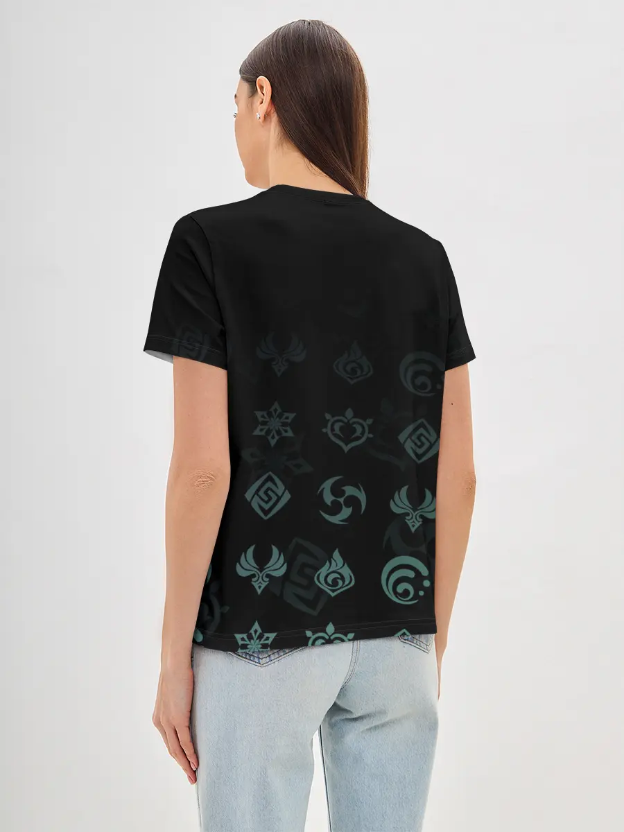 Женская базовая футболка / Сахароза / Genshin Impact