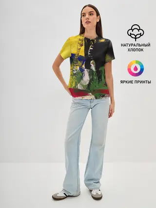 Женская базовая футболка / Мазок художника!