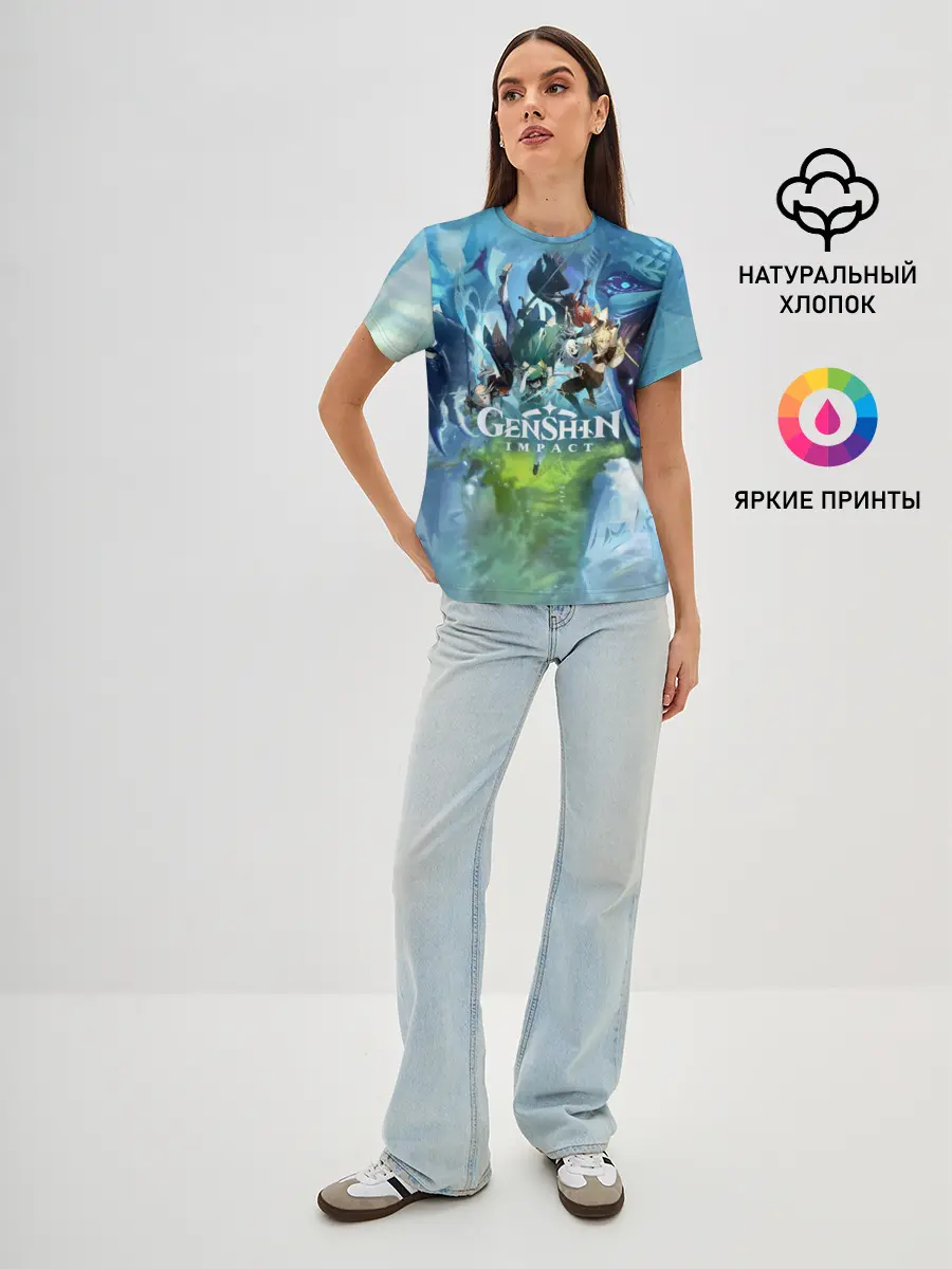 Женская базовая футболка / Genshin Impact