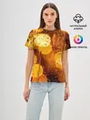 Женская базовая футболка / Дождик золотой