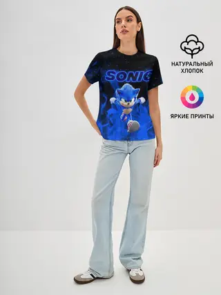Женская базовая футболка / SONIC