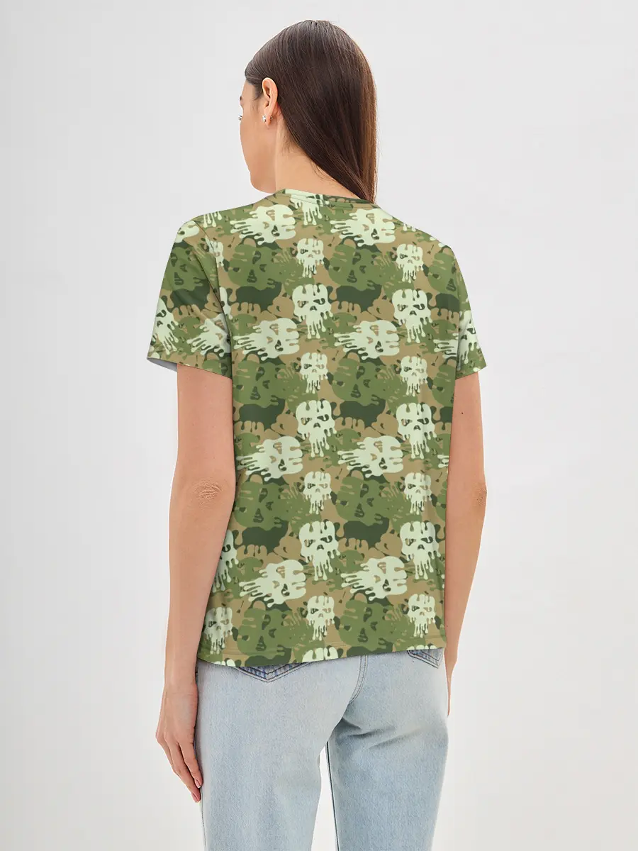 Женская базовая футболка / Силуэты Черепов