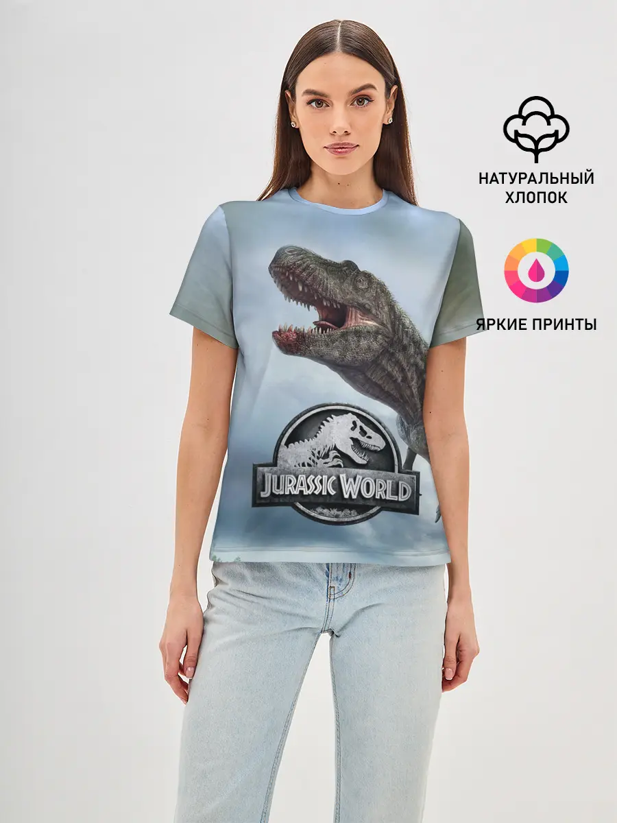 Женская базовая футболка / Jurassic World | Мир Юрского периода