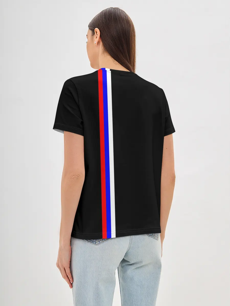 Женская базовая футболка / Лента с гербом России