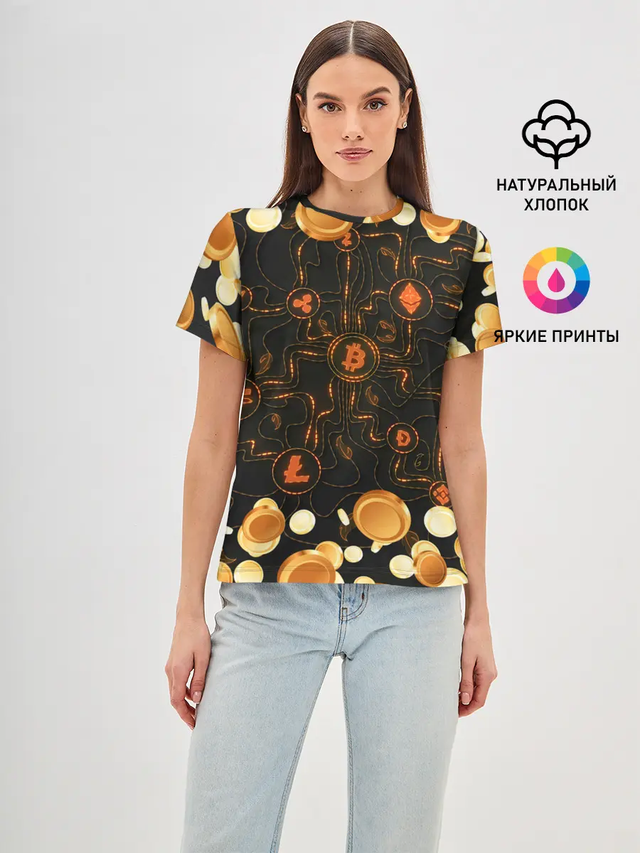 Женская базовая футболка / Криптовалюта | Crypto