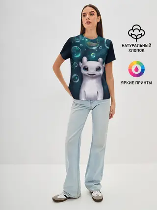 Женская базовая футболка / дневная фурия