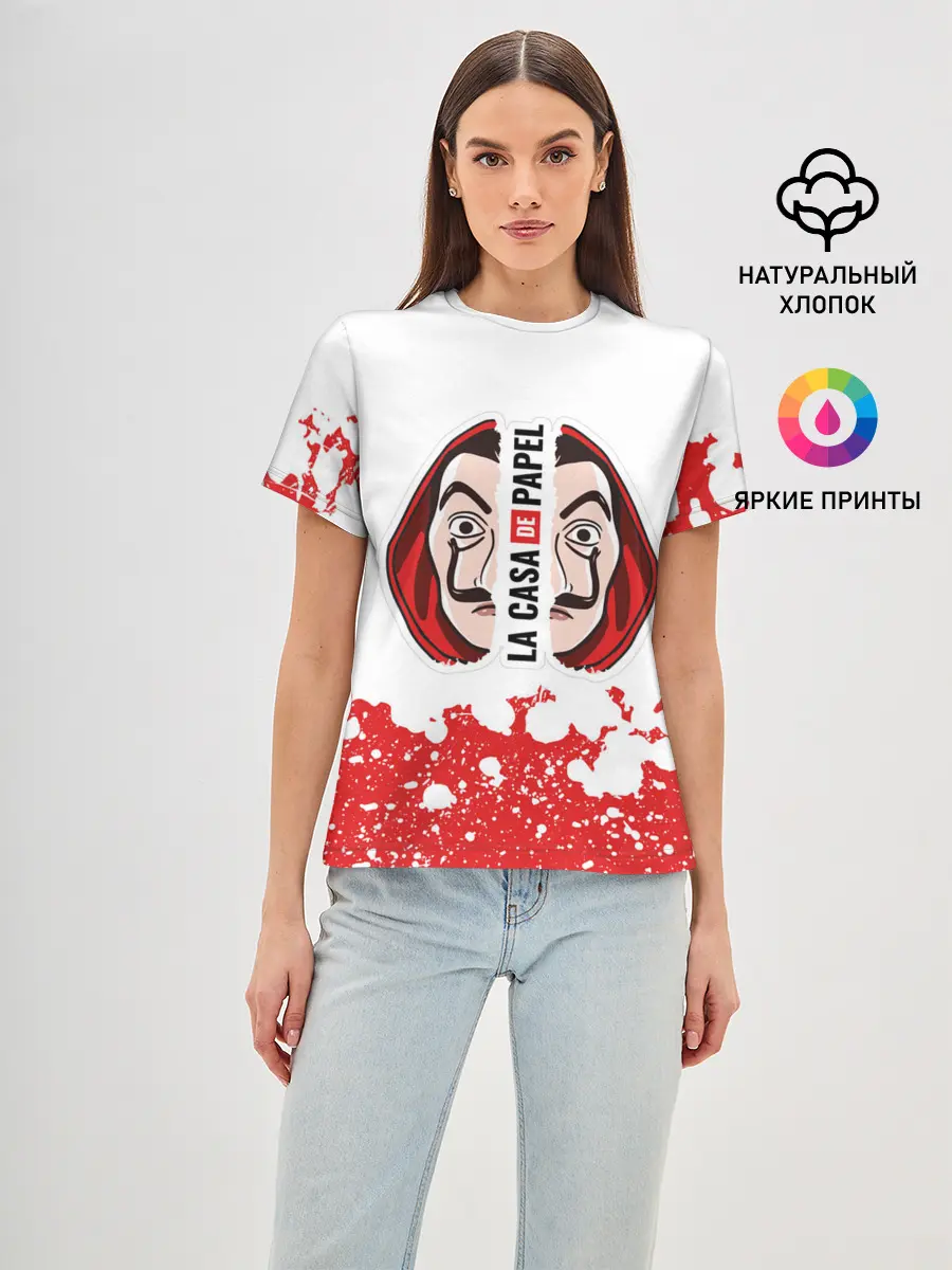 Женская базовая футболка / Бумажный дом | La Casa de Papel