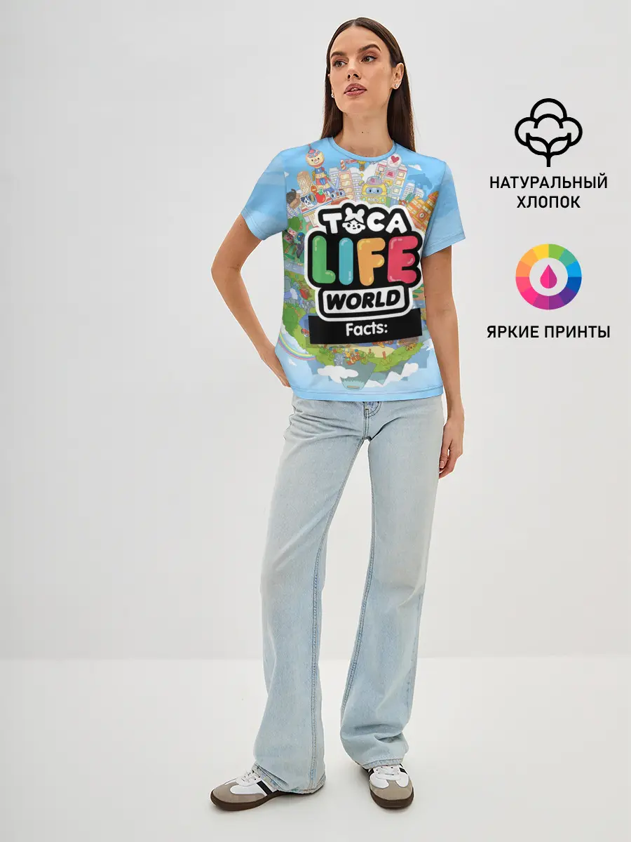 Женская базовая футболка / TOCA BOCA WORLD, ПЛАНЕТА ИГРЫ