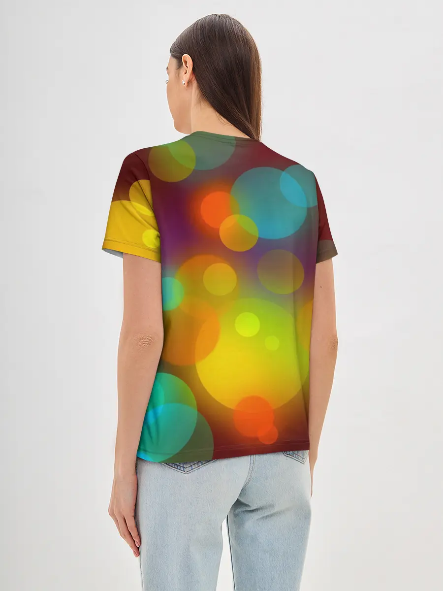 Женская базовая футболка / Цветные блики