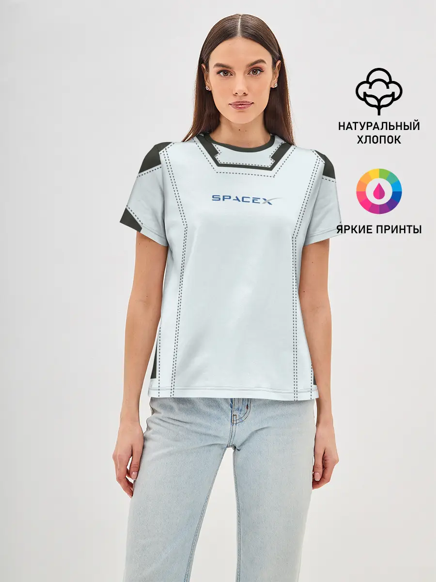 Женская базовая футболка / Скафандр SpaсeX