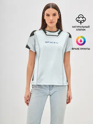 Женская базовая футболка / Скафандр SpaсeX