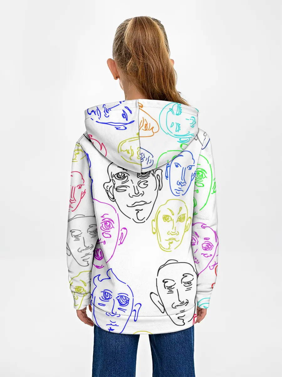 Детское худи / Цветные лица