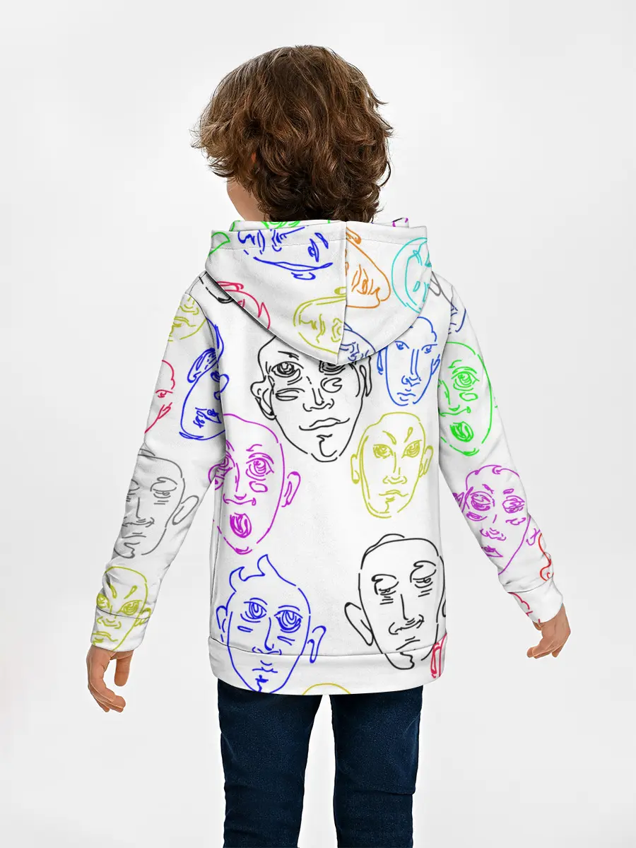 Детское худи / Цветные лица