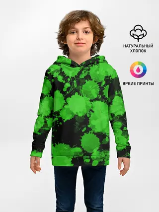 Детское худи / Зеленые Кляксы