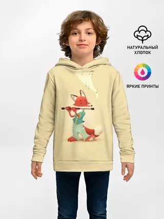 Детское худи / Лисичка с флейтой