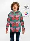 Детское худи / Зеленый принт с бабочками :)