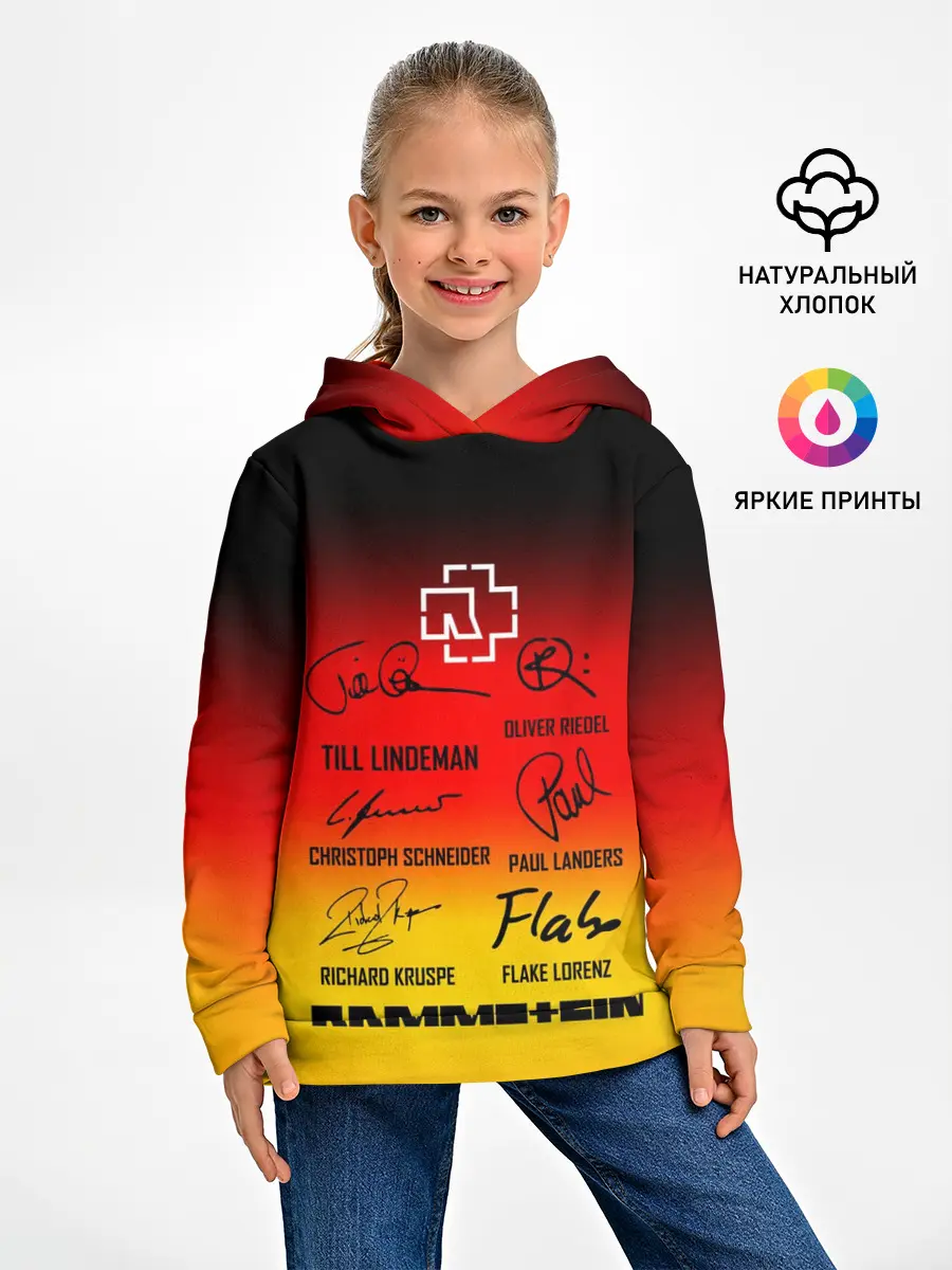 Детское худи / RAMMSTEIN АВТОГРАФЫ УЧАСТНИКОВ