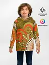 Детское худи / Детский оранжево-болотный