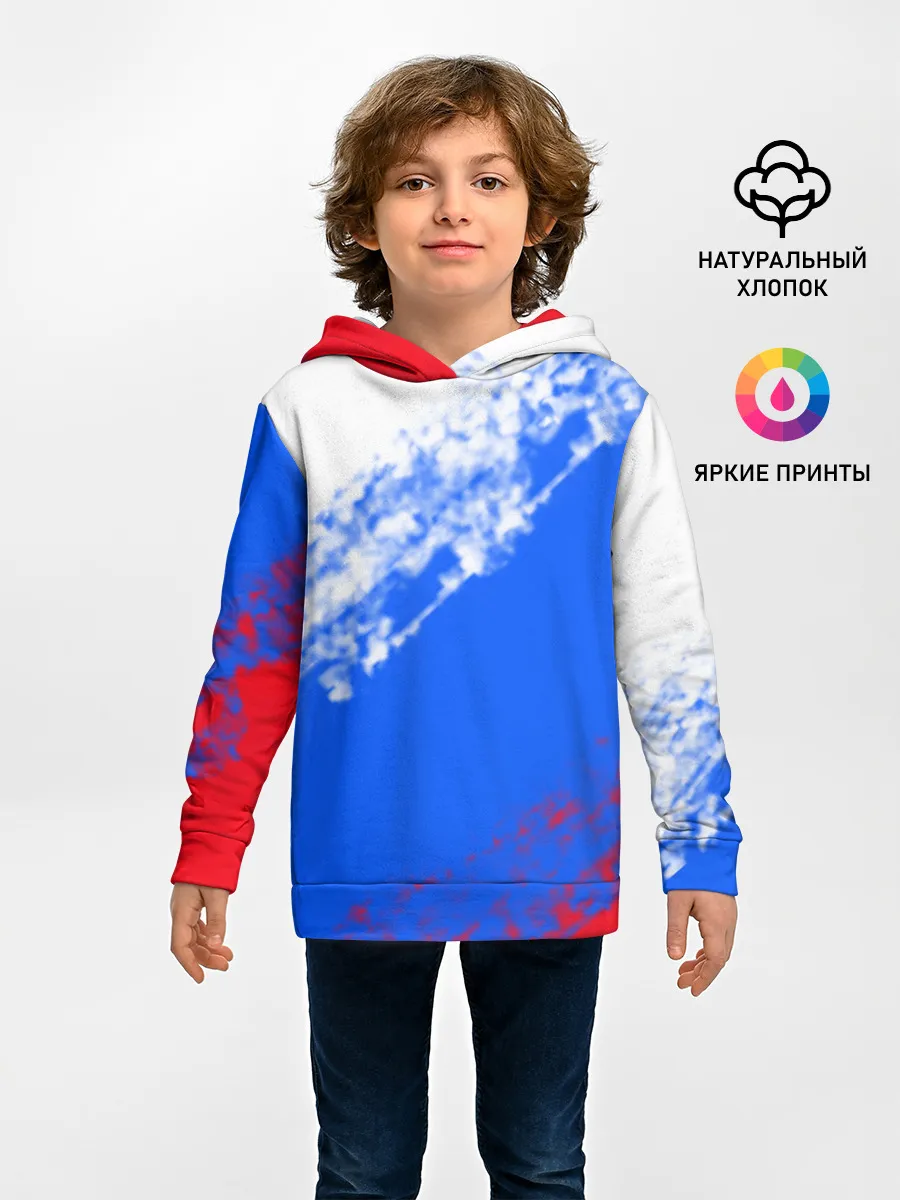 Детское худи / Флаг РФ триколор