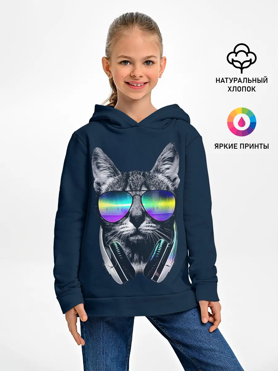 Детское худи / Кот в Наушниках
