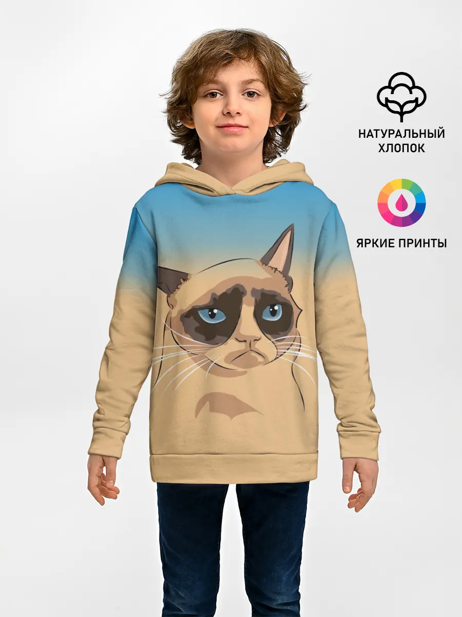 Детское худи / Grumpy cat ART