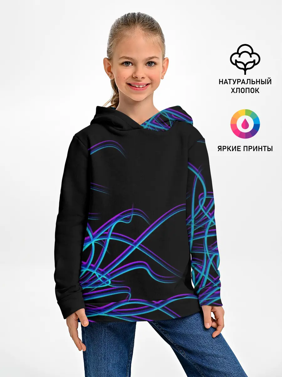 Детское худи / Неоновые Щупальцы