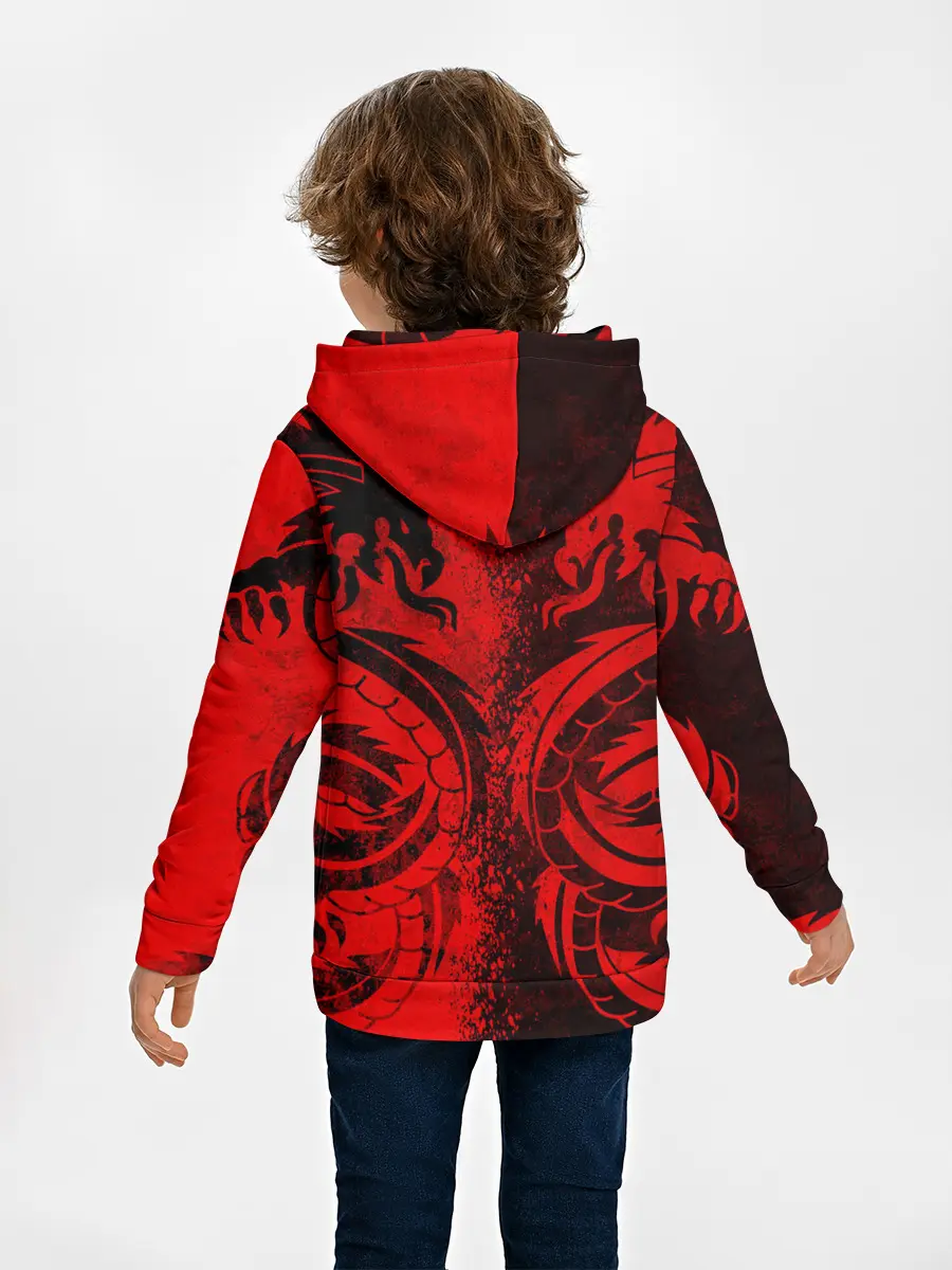 Детское худи / BLACK RED DRAGONS TATOO