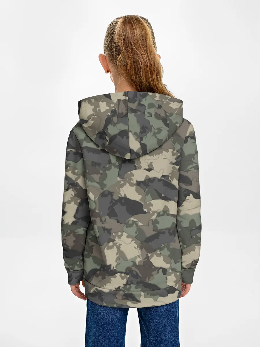 Детское худи / Камуфляж с толстыми котами