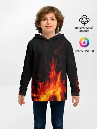 Детское худи / Ночной костер в лесу