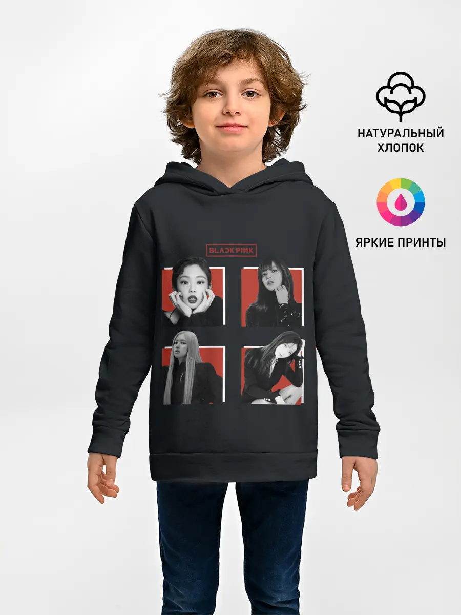 Детское худи / BLACKPINK | Red and black