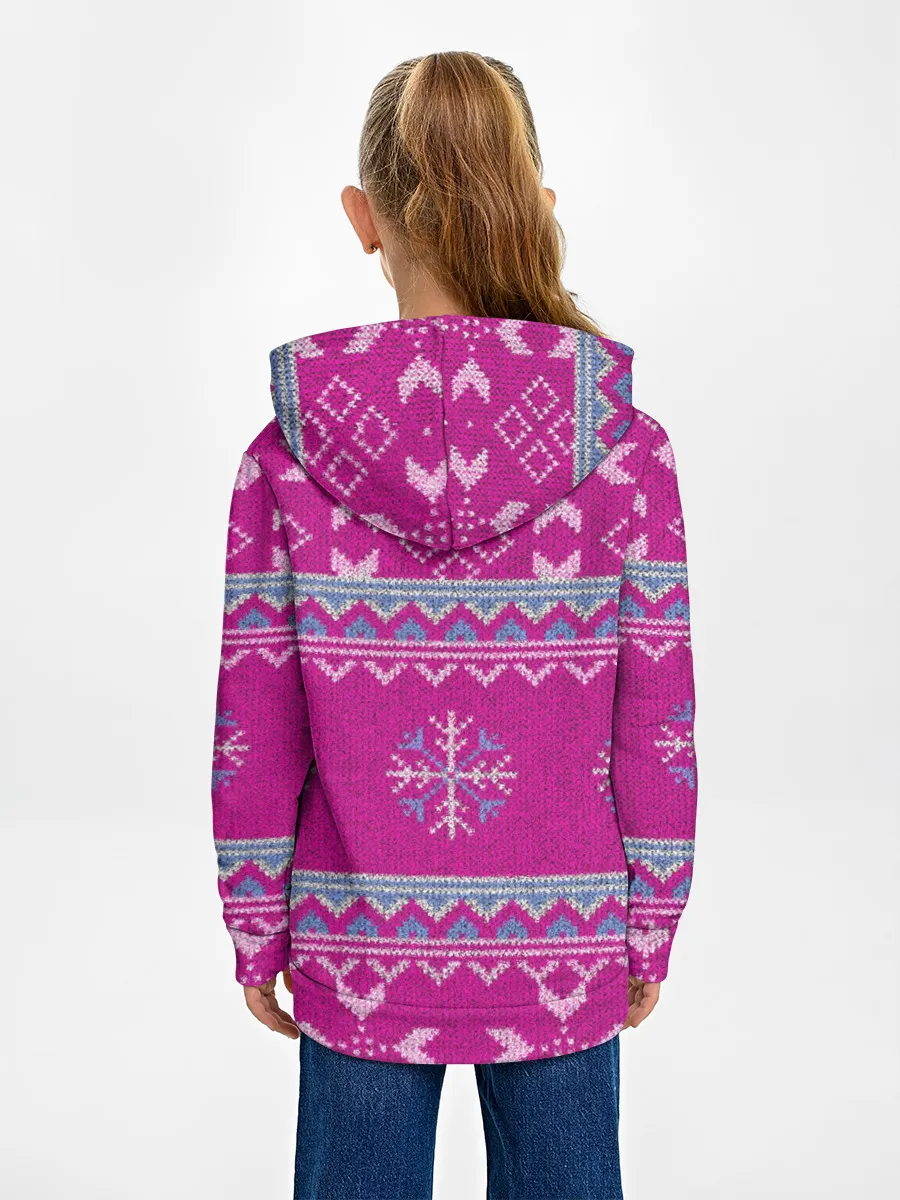 Детское худи / Свитер со снежинками.