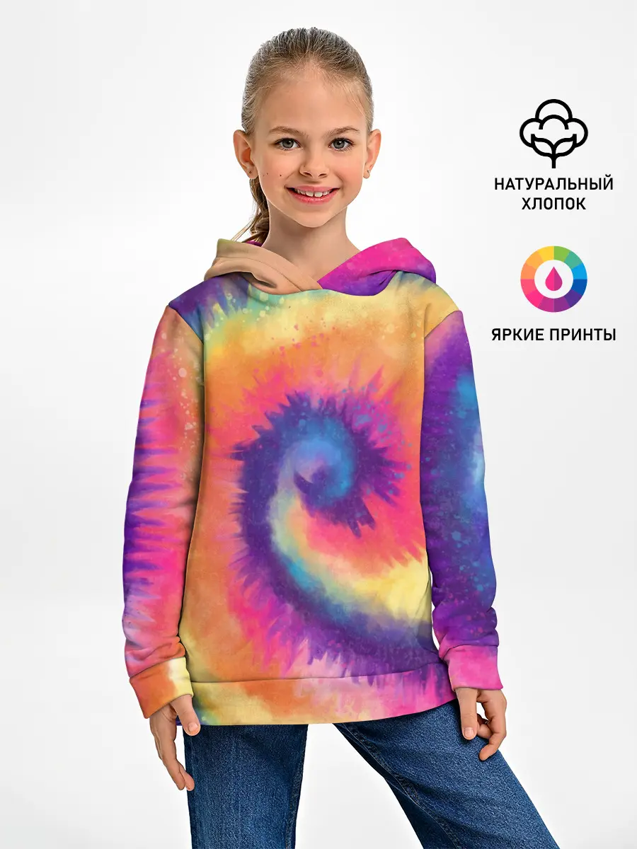 Детское худи / TIE-DYE MULTICOLOR