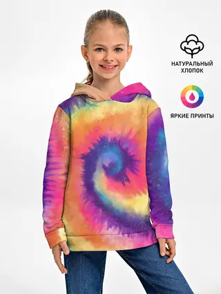 Детское худи / TIE-DYE MULTICOLOR