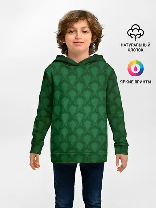 Детское худи / Готические зелёные цветы
