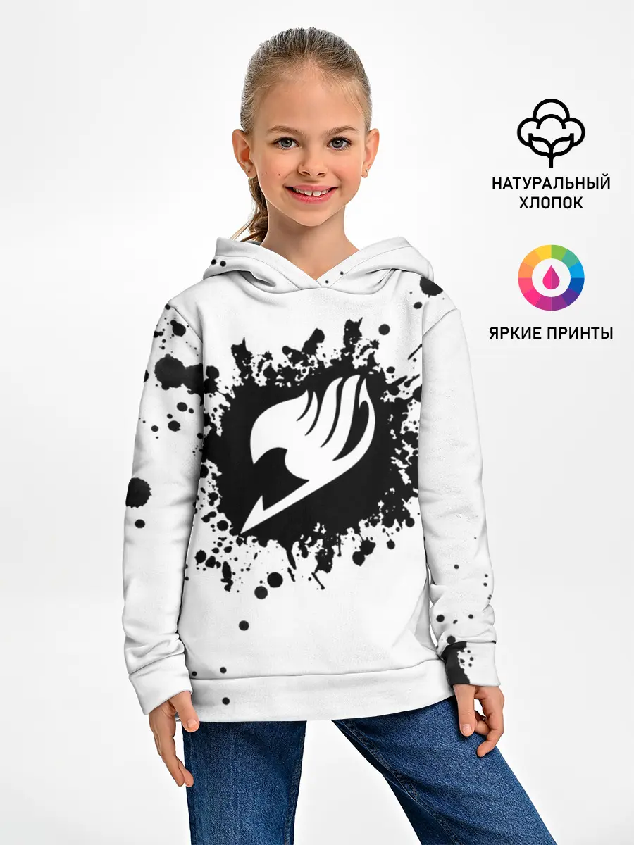 Детское худи / Белая эмблема Хвоста Феи