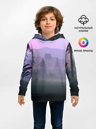 Детское худи / forest at sunset