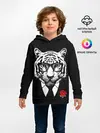 Детское худи / Тигр с красной розой