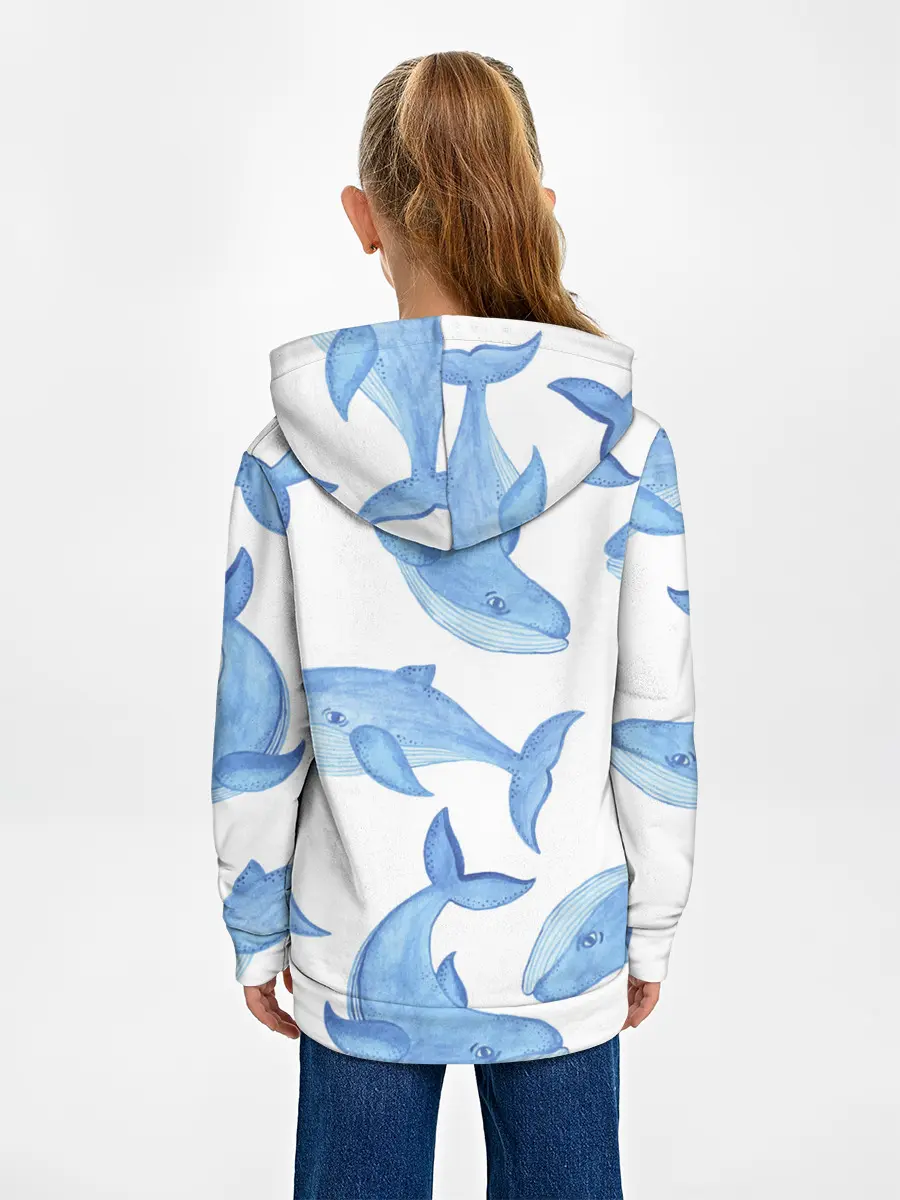 Детское худи / Косяк китов