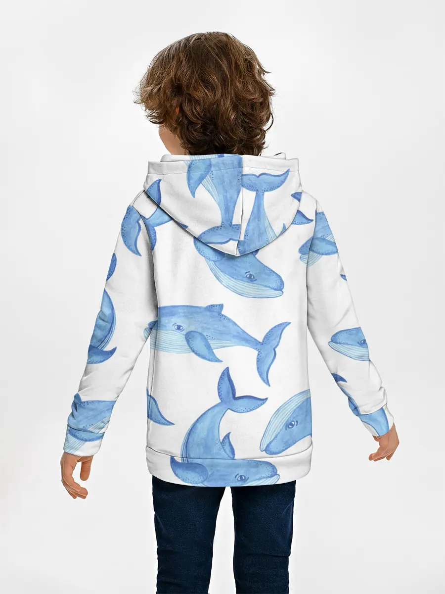Детское худи / Косяк китов