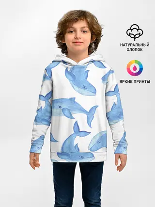 Детское худи / Косяк китов